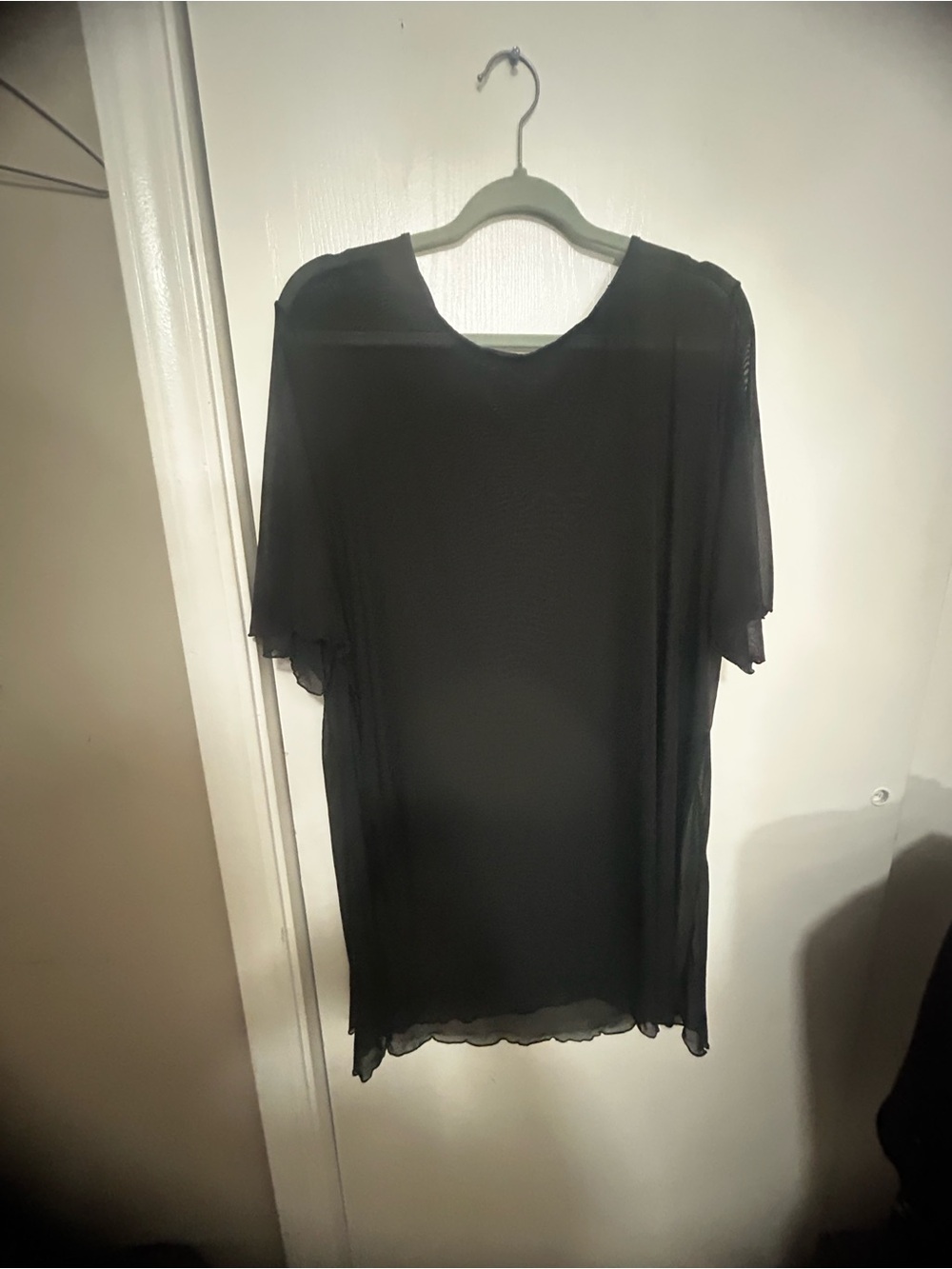 Black Sheer Tunic Top - Picture 2 of 2